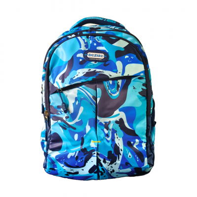 DEZIR BAG WITH RAIN GUARD D 904LARGE SKYBLUE WITH BLACK
