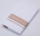 Smart Line White Single Dhoti - Light Brown colour wide border