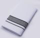 Smart Line White Single Dhoti - Black colour wide border