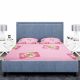 KITEX SD90 King Size Baby Pink colour Floral Print Bedsheet with 2 pillow cover 