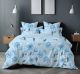 KITEX - King Size Skyblue With Big Flower Floral Bedsheet SD 90 - 4082 A
