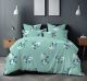 KITEX - King Size Dercian blue With White Flower Floral Bedsheet SD 90 - 4083 B