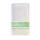Smart Line White Single Dhoti - Light Green colour wide border