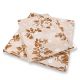 Kitex- Polo Single Bedsheet With One Pillow cover - Beige colour with Brown Floral Design