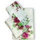 Kitex- Dual Single Bedsheet With Two Pillow cover -  OFF White with Flower Design