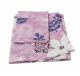 Kitex- Dual Single Bedsheet With Two Pillow cover - Light Pink Colour Floral Bedsheet