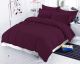KITEX HARVEST DREAMS 320 TC Satin Stripe Bedsheet with 2 Pillow cover ( Maroon)