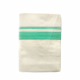 Samrat Plus Light Ivory Double Dhoti - Cyan Wide Border