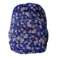 PB 301 Large  Blue with Flower print design School Bag