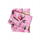 KITEX -Polo Single Bedsheet with One Pillow cover - Pink with Brown Leaf Design