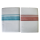 Samrat Pride White Cotton Double Dhoti Sky Blue & Red Colour Border-pack of 2