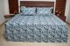 Kitex - Double Cot Dark Blue With White colour Floral bedsheet with 2 pillow cover RLX 70- 4025C