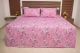 Kitex - King Size Cotton Pink Colour Floral Bedsheet SD90 4013B