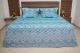 Kitex King Size Blue with Gray Colour Printed Cotton Bedsheet With Two Pillow Cover SD90 4016B