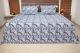 Kitex - Double Cot Dark Blue With White colour Floral bedsheet with 2 pillow cover RLX 70- 4025A