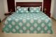 KITEX - Double Cot Light Green Colour Floral Printed Design Bedsheet RLX70-4031C