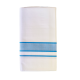 Smart Line White Single Dhoti - Sky Blue colour wide border